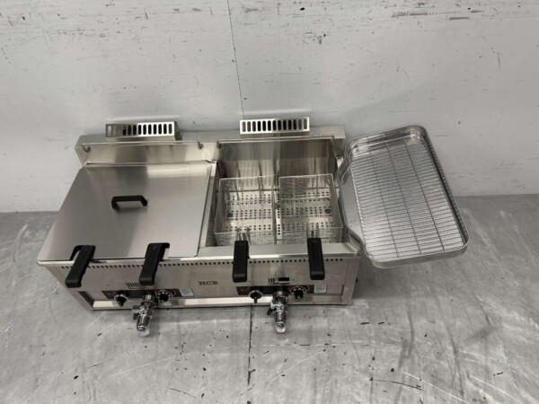 Friteuse double en acier inoxydable 2 x 30 litres PROPAAN gas Catering – Image 8