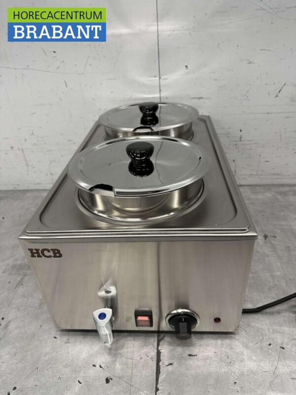Bain marie en acier inoxydable 2 x 6 litres 230V Horeca