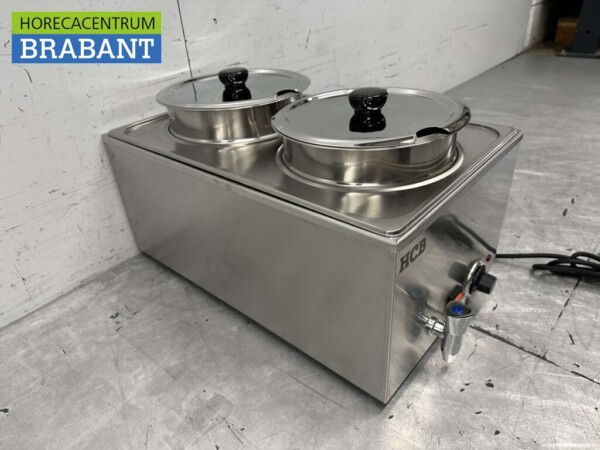 Bain marie en acier inoxydable 2 x 6 litres 230V Horeca – Image 3