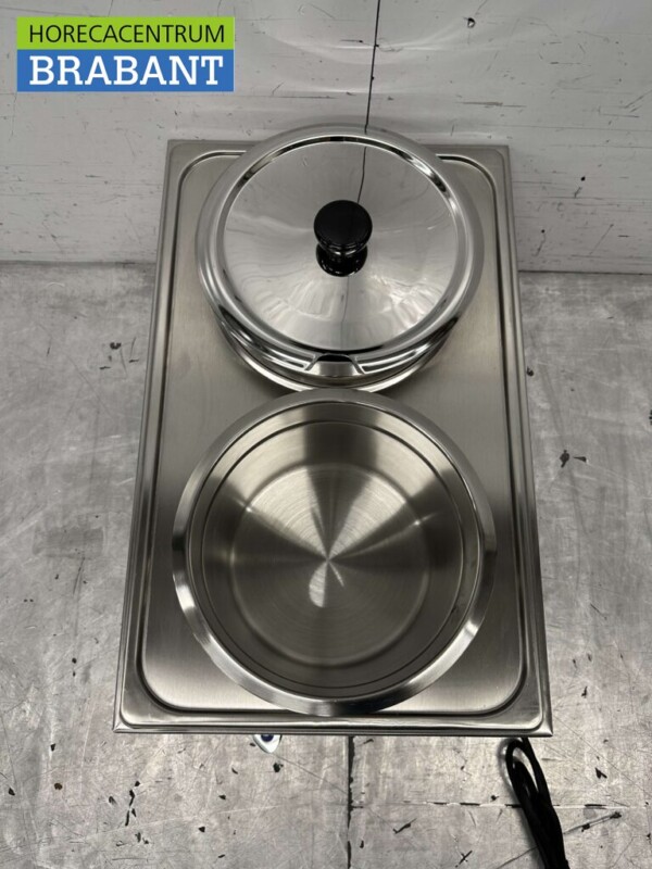 Bain marie en acier inoxydable 2 x 6 litres 230V Horeca – Image 6