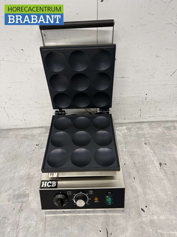 Poffertjesgrill en acier inoxydable Poffertjesplaat 9 dops 230V Horeca – Image 5