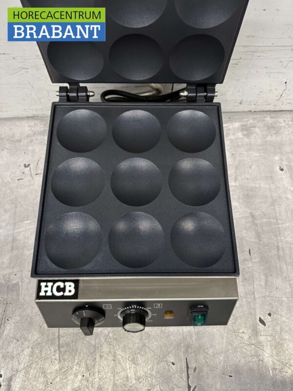 Poffertjesgrill en acier inoxydable Poffertjesplaat 9 dops 230V Horeca – Image 6