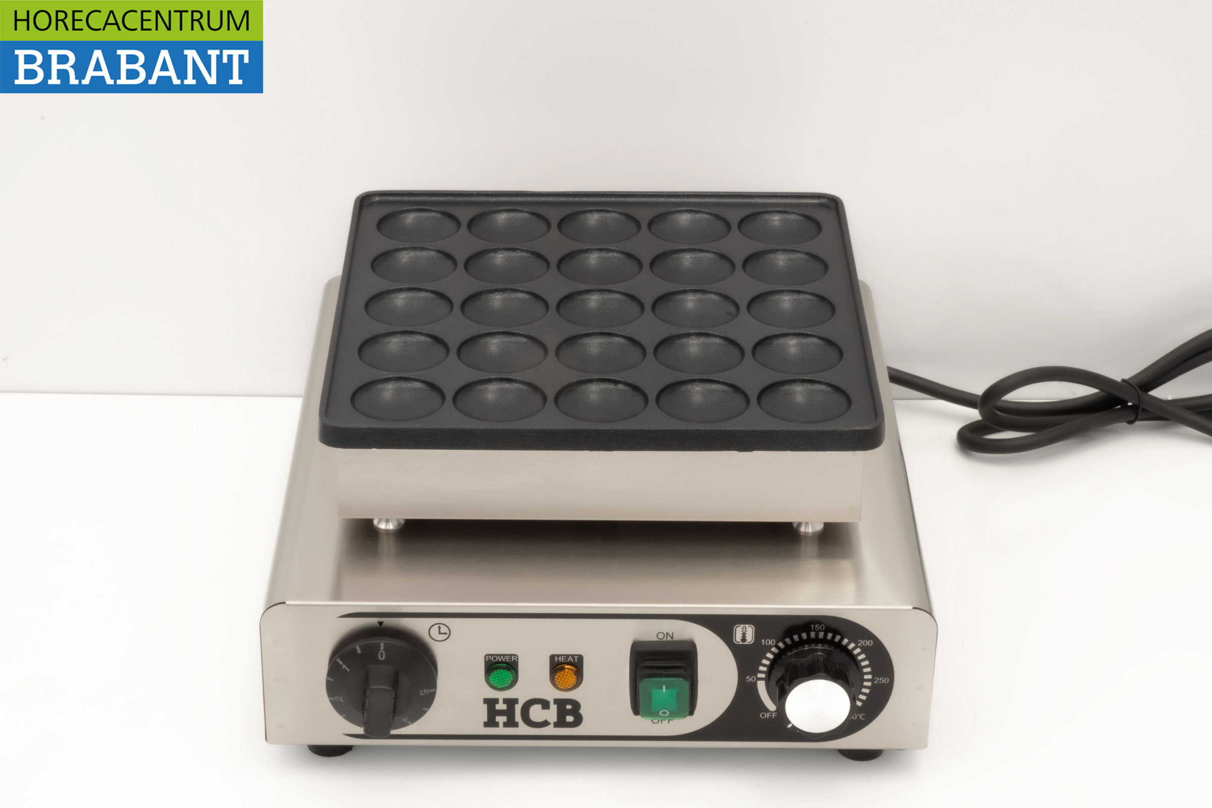 HCB acier inoxydable Poffertjesplaat Poffertjesbakplaat 25 dops 230V Horeca