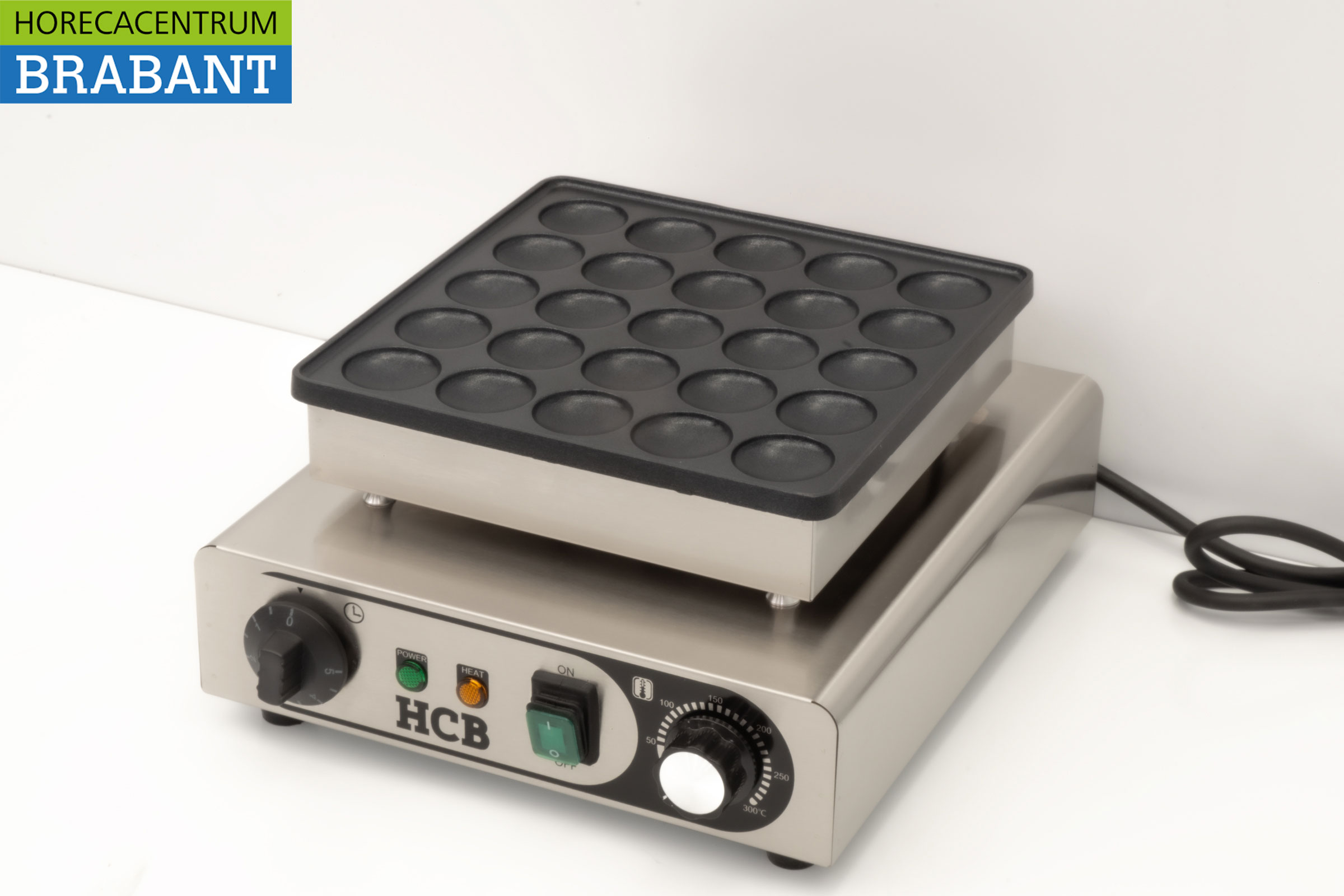 HCB acier inoxydable Poffertjesplaat Poffertjesbakplaat 25 dops 230V Horeca – Image 2