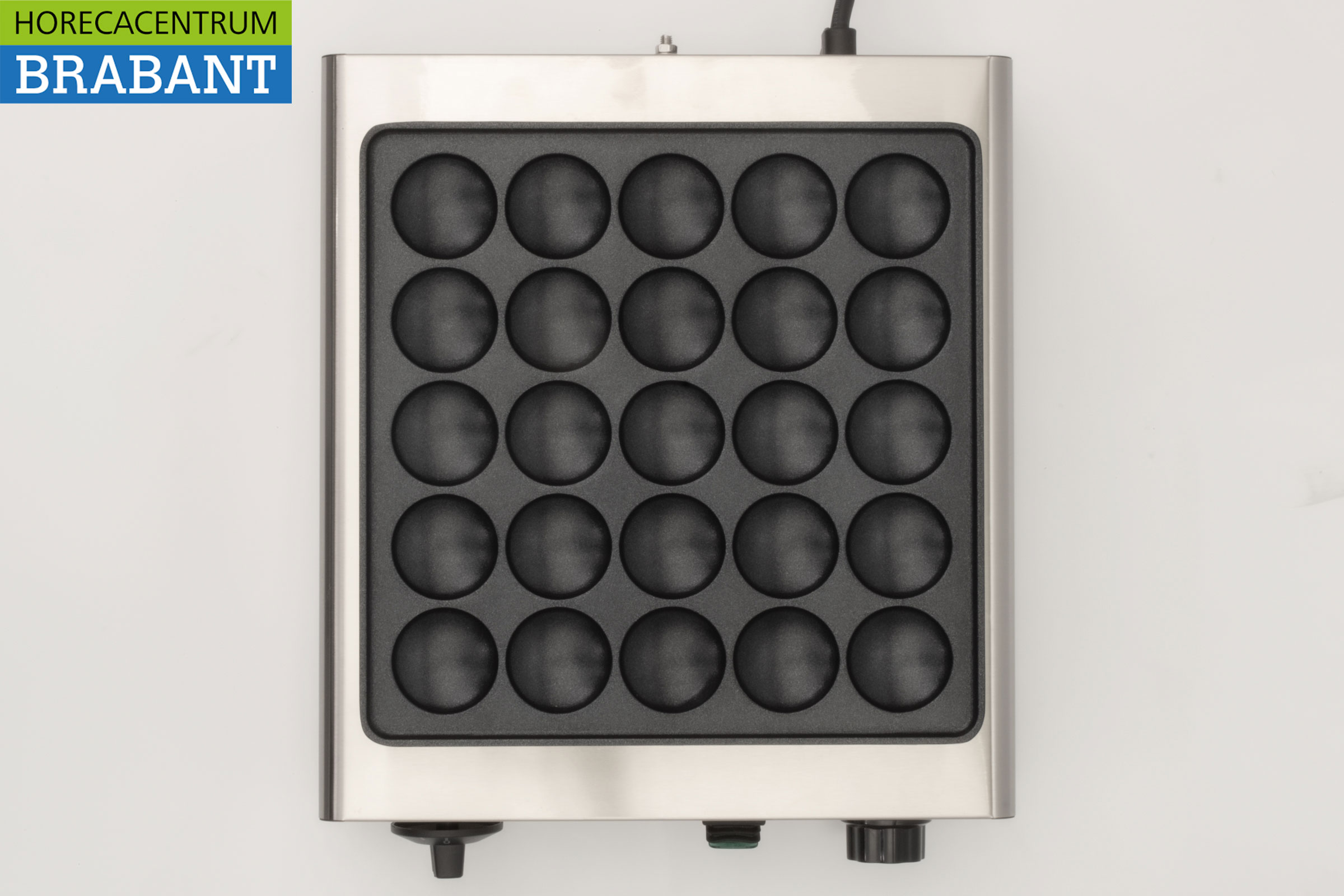 HCB acier inoxydable Poffertjesplaat Poffertjesbakplaat 25 dops 230V Horeca – Image 4