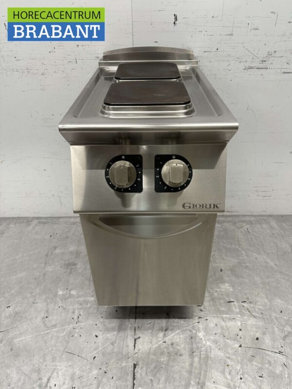 Réchaud électrique Giorik en acier inoxydable 2 brûleurs 400V Horeca