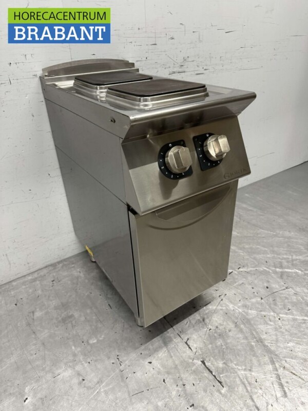 Réchaud électrique Giorik en acier inoxydable 2 brûleurs 400V Horeca – Image 3