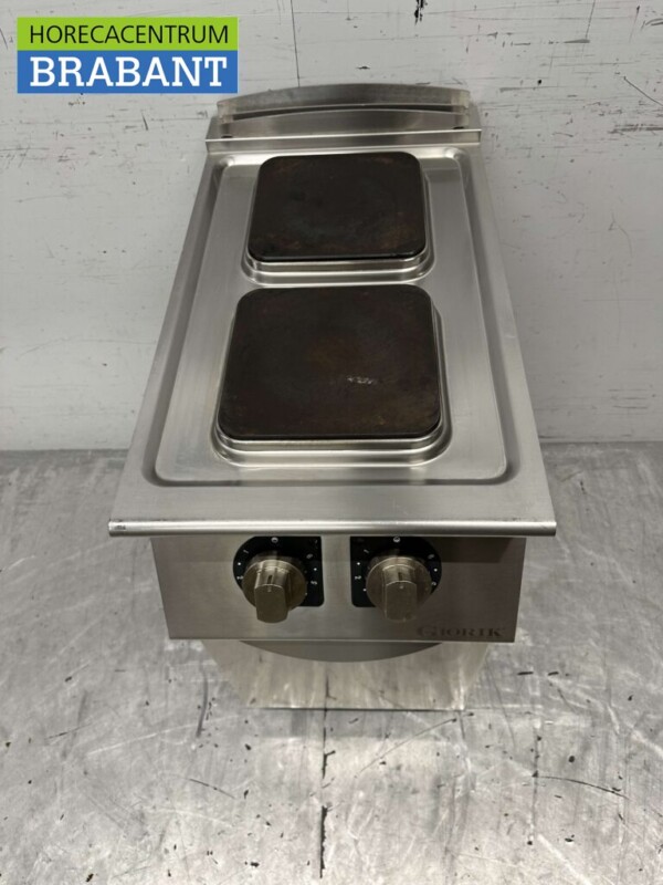 Réchaud électrique Giorik en acier inoxydable 2 brûleurs 400V Horeca – Image 4