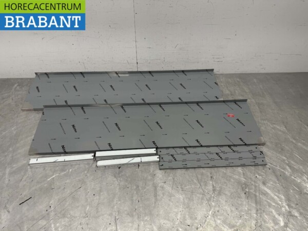 Acier inoxydable Double étagère murale 160 x 40 cm Horeca