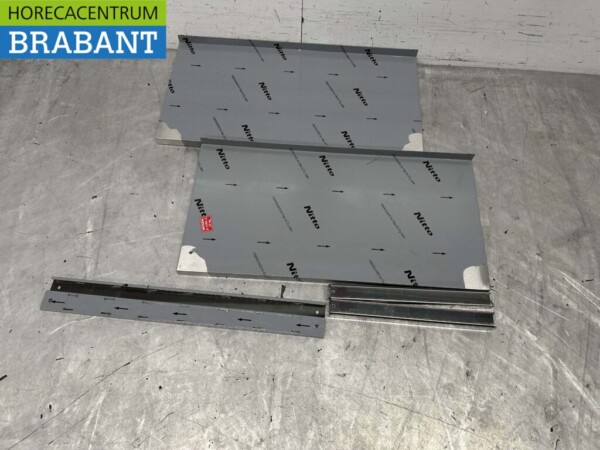 Acier inoxydable Double étagère murale 80 x 40 cm Horeca