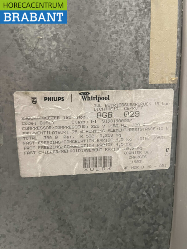 Acier inoxydable Philips Blastchiller Blast Freezer Réfrigération rapide Congélateur à chocs 230V Horeca – Image 6