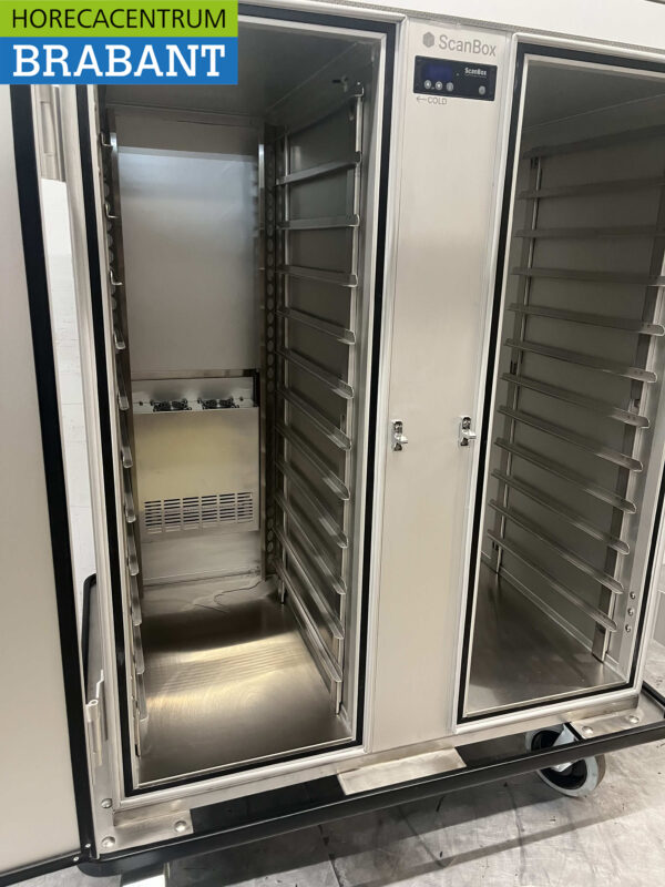 ScanBox Ergo Line Duo A12+AC12 en acier inoxydable Chariot réfrigéré 12+12 x 1/1GN 230V Horeca – Image 6