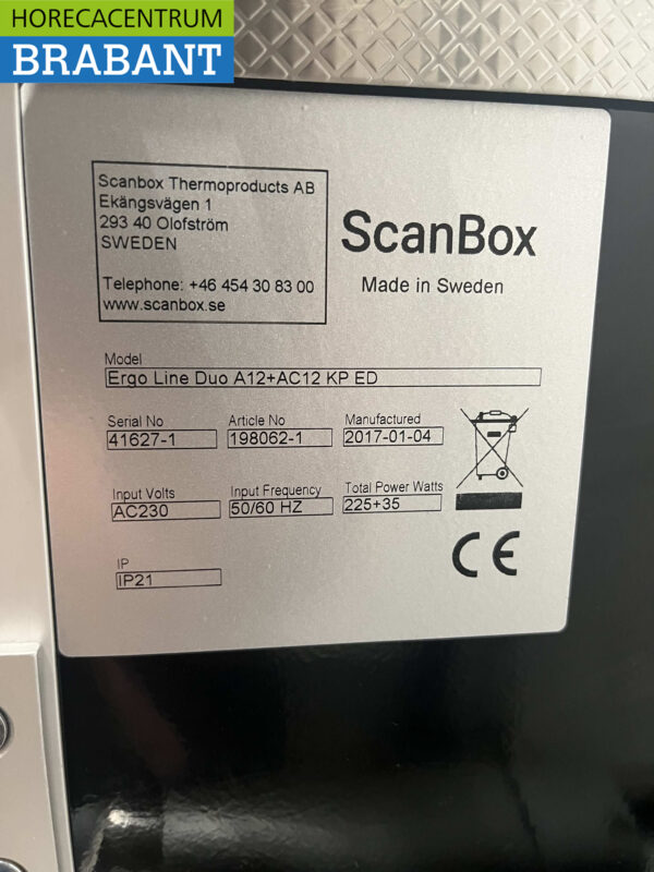 ScanBox Ergo Line Duo A12+AC12 en acier inoxydable Chariot réfrigéré 12+12 x 1/1GN 230V Horeca – Image 9