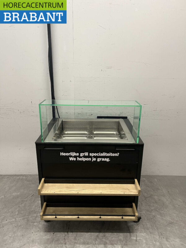 Vitrine réfrigérée Ideal Ake Open en acier inoxydable 90 cm 230V Restauration