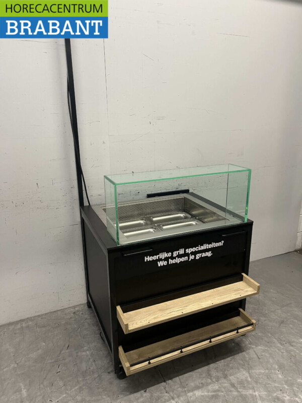 Vitrine réfrigérée Ideal Ake Open en acier inoxydable 90 cm 230V Restauration – Image 3