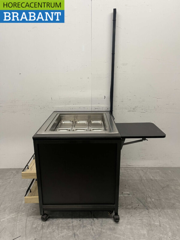 Vitrine réfrigérée Ideal Ake Open en acier inoxydable 90 cm 230V Restauration – Image 4