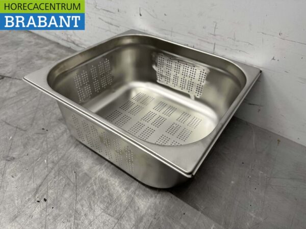 Bac GN gastronorme perforé en acier inoxydable 2/3 Profondeur 150 mm Restauration – Image 3
