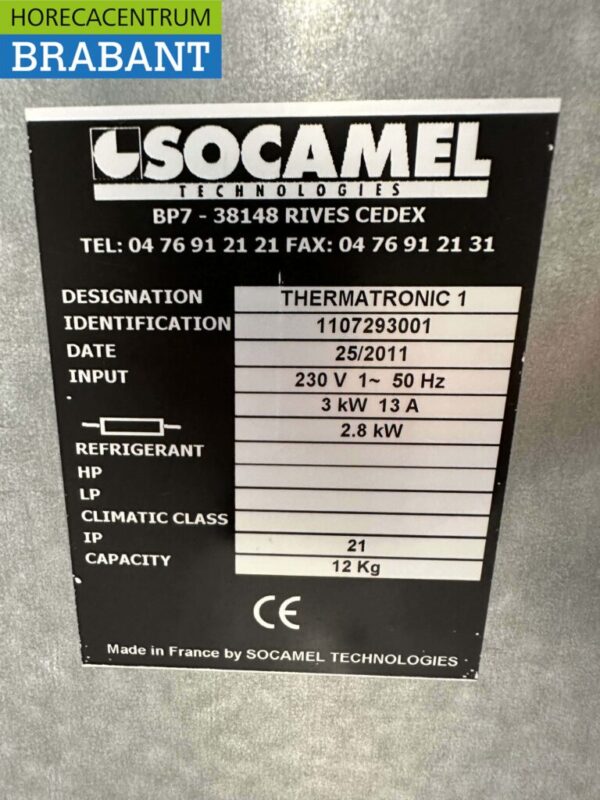 Socamel en acier inoxydable Armoire de régénération Four de régénération 6 x 32,5/26,5 cm 230V Horeca – Image 6