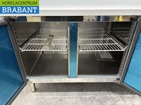 Établi à pizza Saro en acier inoxydable Table à pizza 3 portes 202 cm 230V Horeca – Image 6