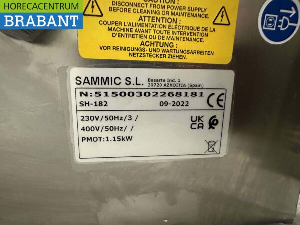 Acier inoxydable Sammic SH-182 Scie à ruban Scie à os Table basculante 1820 mm 230V Boucherie Traiteur – Image 6