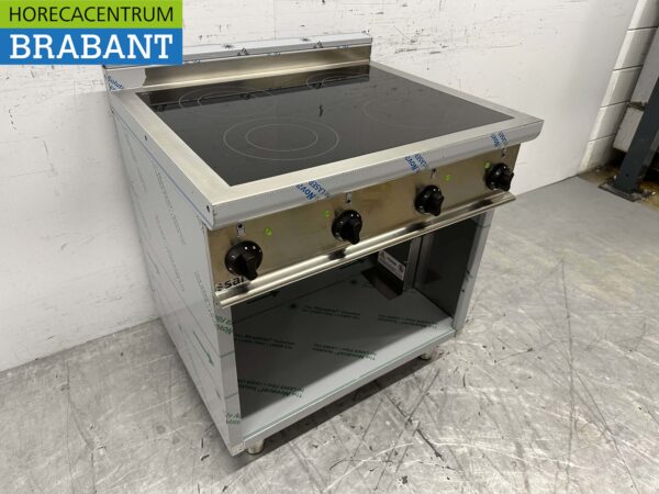 Réchaud Saro en céramique en acier inoxydable 4 brûleurs 400V 80 cm Horeca – Image 4