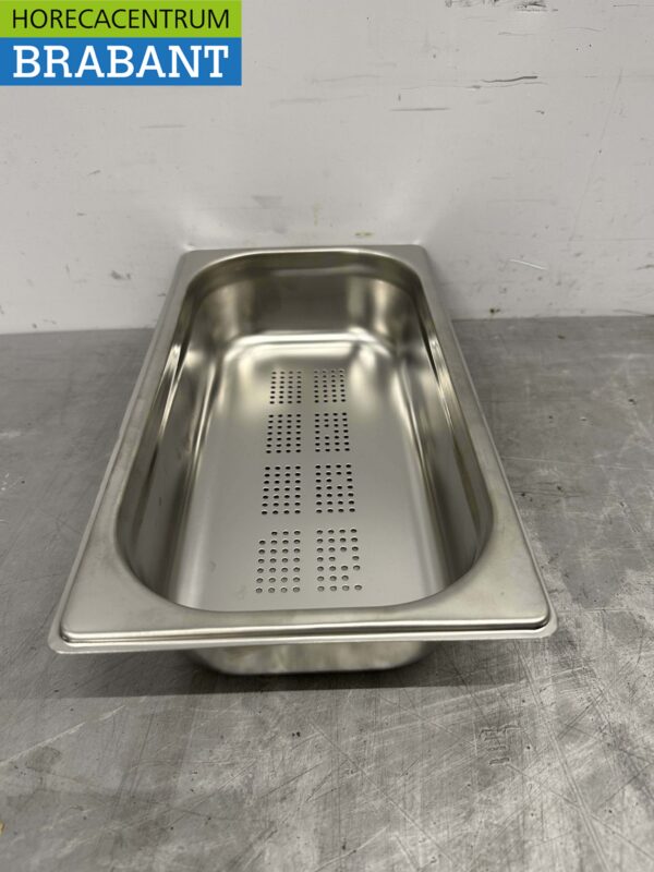 Bac GN gastronorme perforé en acier inoxydable 1/3 Profondeur 65 mm Restauration