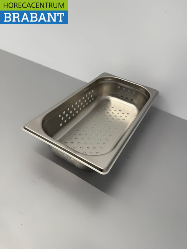HCB Bac gastronorme perforé en acier inoxydable Bac GN 1/3 Profondeur 65 mm Horeca – Image 2