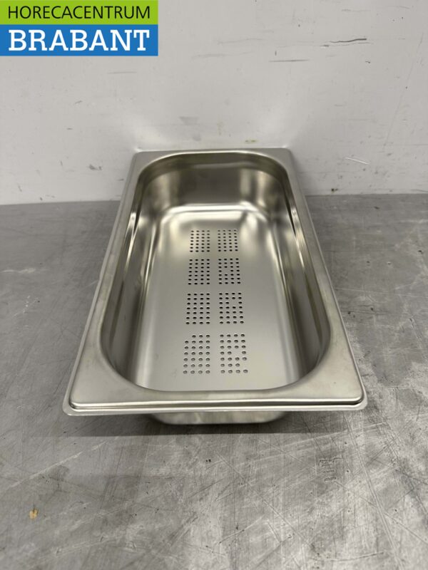 Bac GN gastronorme perforé en acier inoxydable 1/3 Profondeur 65 mm Restauration – Image 2