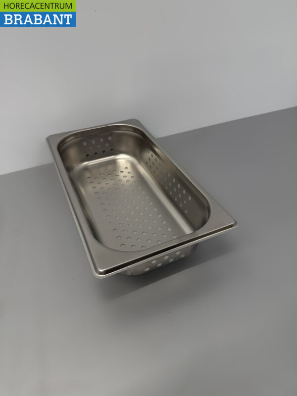 HCB Bac gastronorme perforé en acier inoxydable Bac GN 1/3 Profondeur 65 mm Horeca – Image 3