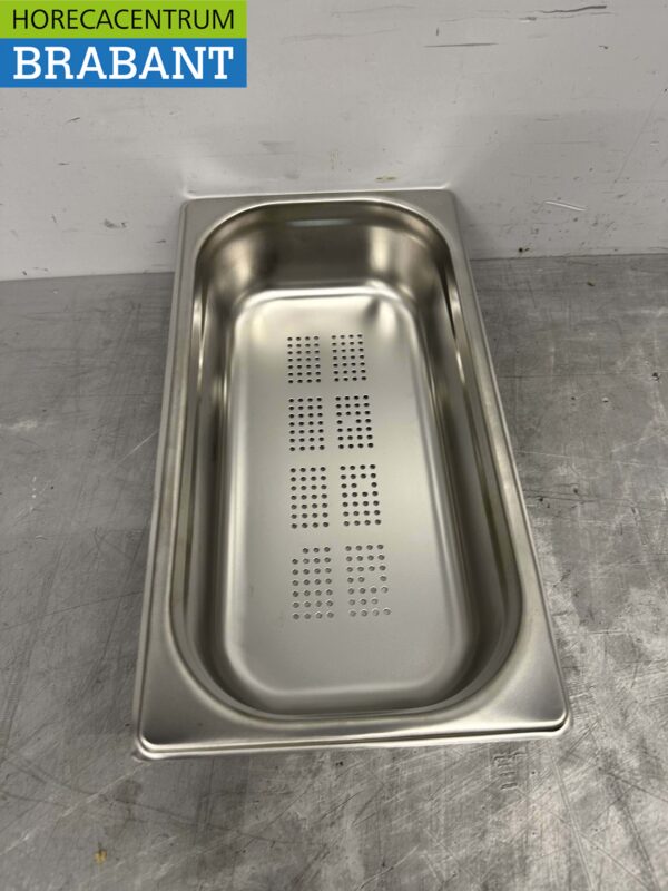 Bac GN gastronorme perforé en acier inoxydable 1/3 Profondeur 65 mm Restauration – Image 3