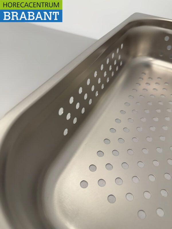 HCB Bac gastronorme perforé en acier inoxydable Bac GN 1/3 Profondeur 65 mm Horeca – Image 4