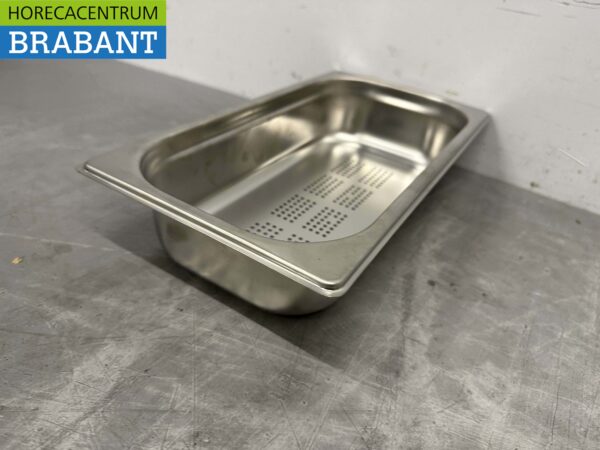 Bac GN gastronorme perforé en acier inoxydable 1/3 Profondeur 65 mm Restauration – Image 4