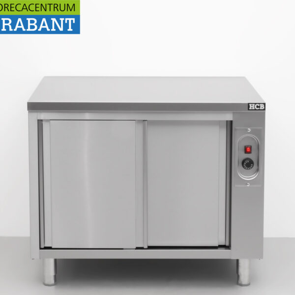 Acier inoxydable Armoire chauffante 2 portes coulissantes Premium-line 100 cm Horeca