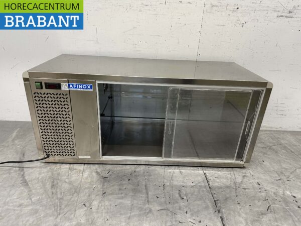 Vitrine réfrigérée en acier inoxydable Afinox Confiseur 120 cm 230V Horeca – Image 4