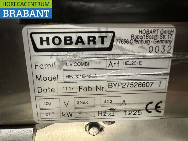 Acier inoxydable Hobart HEJ201E Combi steamer Cuiseur vapeur 20 x 1/1 GN/gastronorm 400V Horeca – Image 10
