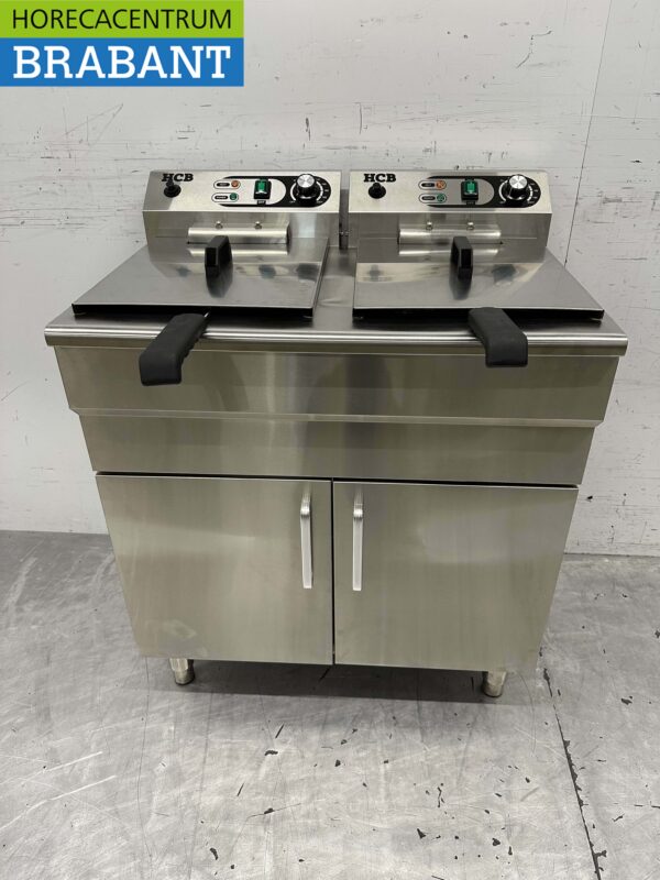 HCB Friteuse double en acier inoxydable 2 x 16 litres 230V Horeca