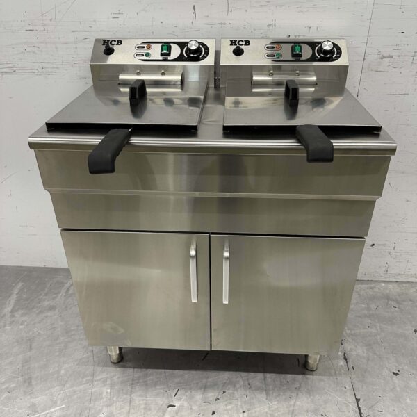 HCB Friteuse double en acier inoxydable 2 x 16 litres 230V Horeca