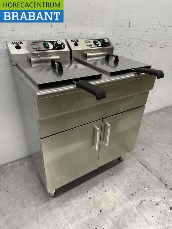 HCB Friteuse double en acier inoxydable 2 x 16 litres 230V Horeca – Image 3