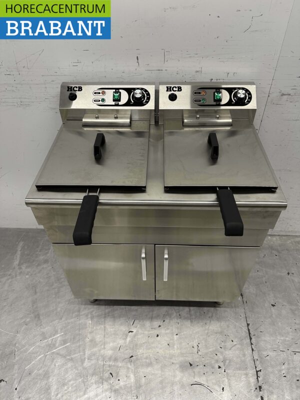 HCB Friteuse double en acier inoxydable 2 x 16 litres 230V Horeca – Image 4