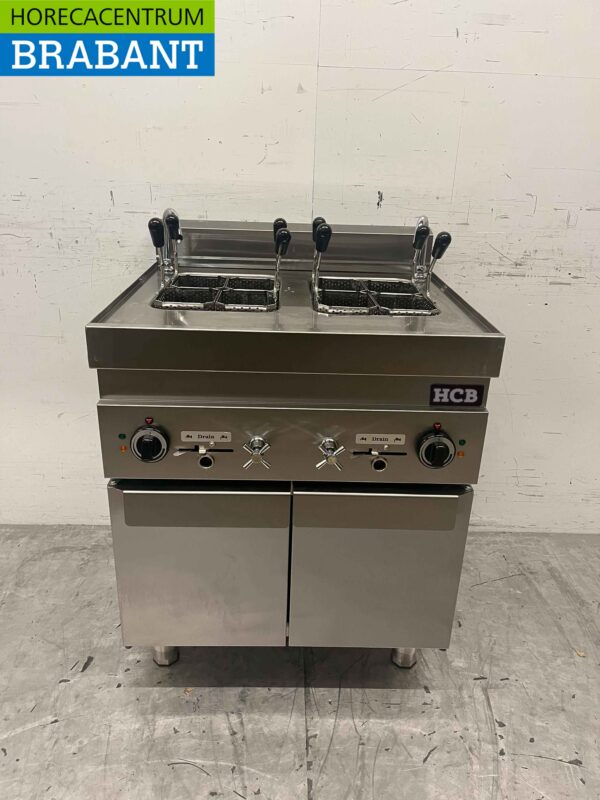 Cuiseur de pâtes en acier inoxydable 2 x 12 litres 400V Horeca