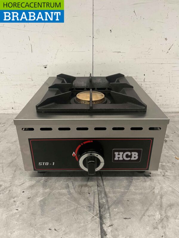 Acier inoxydable 1 brûleur Plaque de cuisson à gaz 37 cm Horeca