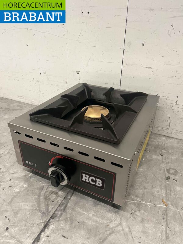 Acier inoxydable 1 brûleur Plaque de cuisson à gaz 37 cm Horeca – Image 2
