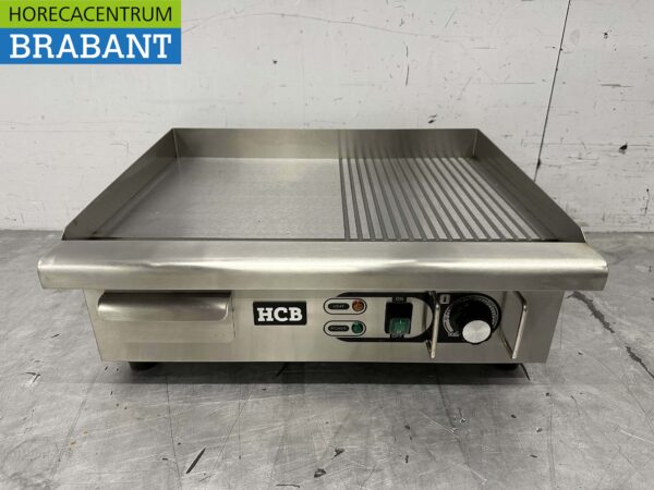 Acier inoxydable Plaque de gril 1/2 nervurée 55 cm 230V Horeca