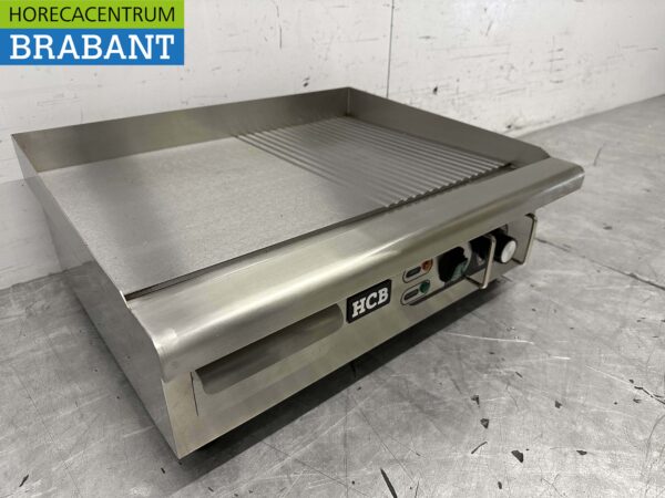 Acier inoxydable Plaque de gril 1/2 nervurée 55 cm 230V Horeca – Image 3