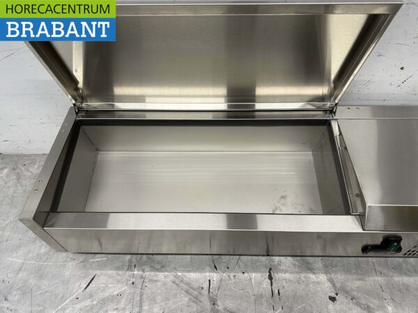 Vitrine de comptoir en acier inoxydable Countertop chiller saladière 4 x 1/4 GN 100 cm Horeca – Image 5