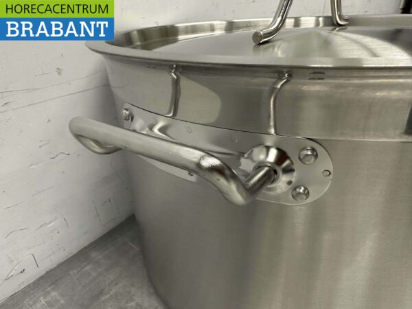 Acier inoxydable Poêle à soupe Poêle de cuisson Induction 40 x 26 cm 32 litres Restauration – Image 5