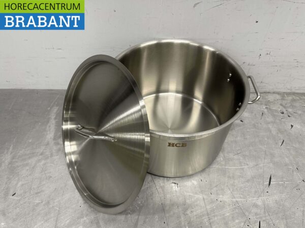 Acier inoxydable Poêle à soupe Poêle de cuisson Induction 40 x 26 cm 32 litres Restauration – Image 7