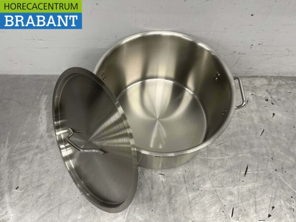 Acier inoxydable Poêle à soupe Poêle de cuisson Induction 40 x 26 cm 32 litres Restauration – Image 8
