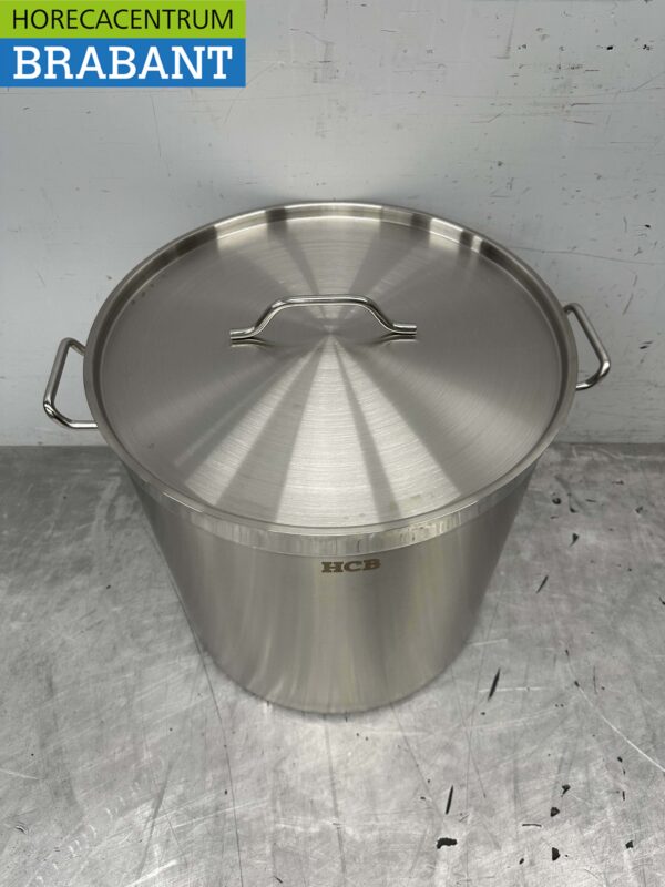 Acier inoxydable Poêle à soupe Poêle de cuisson Induction 45 x 45 cm 71 litres Restauration – Image 2