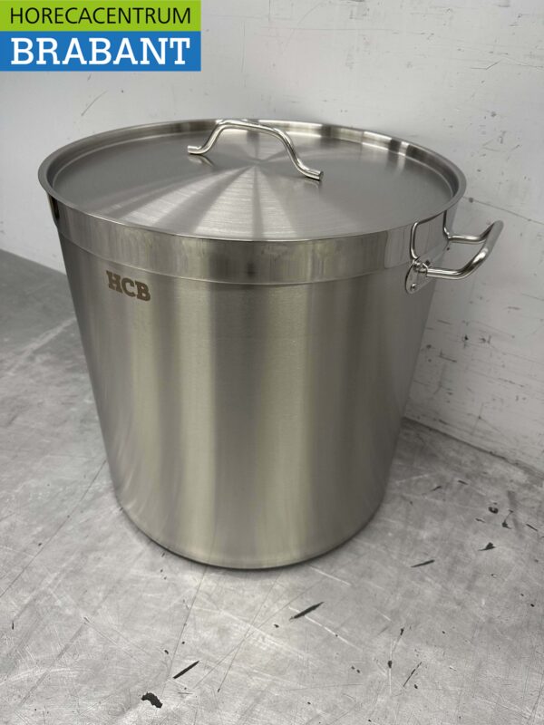 Acier inoxydable Poêle à soupe Poêle de cuisson Induction 45 x 45 cm 71 litres Restauration – Image 3